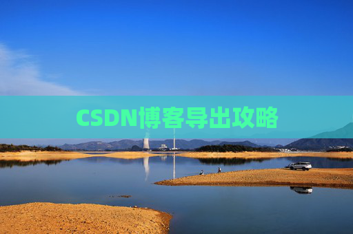 CSDN博客导出攻略